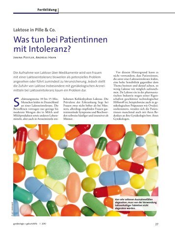 Laktose in Pille & Co. - Frauenarztpraxis Dr. med. J. Legewie