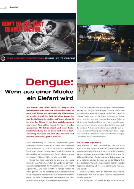 Dengue: Die Mücke, die zum Elefanten wird - Impulse Singapur