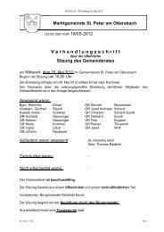 V erhandlungsschrift - Marktgemeinde St. Peter am Ottersbach