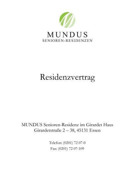 Residenzvertrag - Mundus