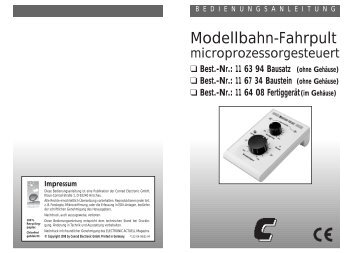 Modellbahn-Fahrpult - produktinfo.conrad.com