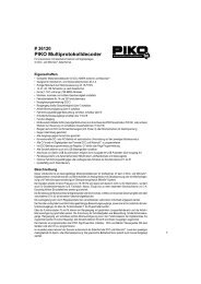 PIKO Multiprotokolldecoder - PIKO Spielwaren GmbH