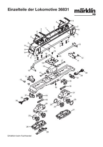 Einzelteile der Lokomotive 36831 - wedero.de