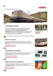 Zu den Märklin News - HPW-Modellbahn