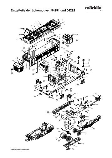 Einzelteile der Lokomotiven 54291 und 54292