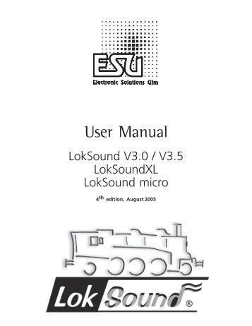 LokSound V3.5 ESU User Manual (325kb .pdf - Hornby