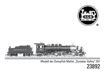 Modell der Dampflok Mallet „Sumpter Valley“ 251 - Märklin