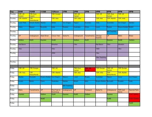 Puffing Billy Tournament Train Game Schedule Origins