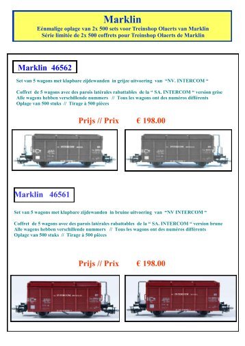 Marklin NMBS / SNCB 2012 - Treinshop Olaerts