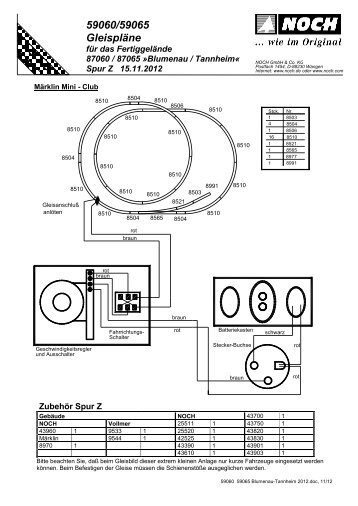 59060/59065 Gleispläne - Noch