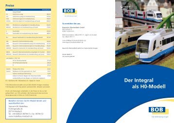 Infoprosekt: Der Integral als H0-Modell - Bayerische Oberlandbahn