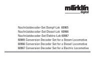 Nachrüstdecoder-Set Dampf-Lok 60965 ... - Maurienne Trains