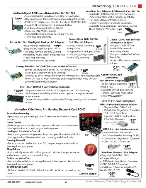 NETWORKING CATALOG - Altex Computers & Electronics