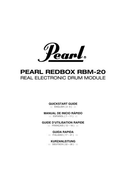 RBM-20 Module - Quickstart Guide - v1.2 - Pearl Music Europe