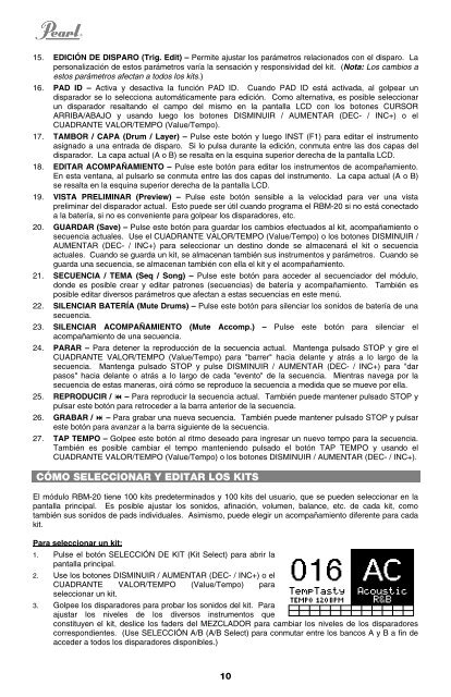 RBM-20 Module - Quickstart Guide - v1.2 - Pearl Music Europe