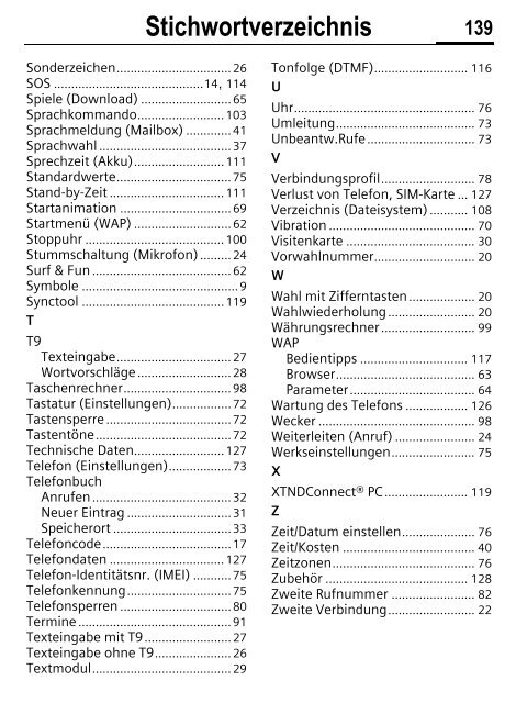 Einstellungen - Altehandys.de