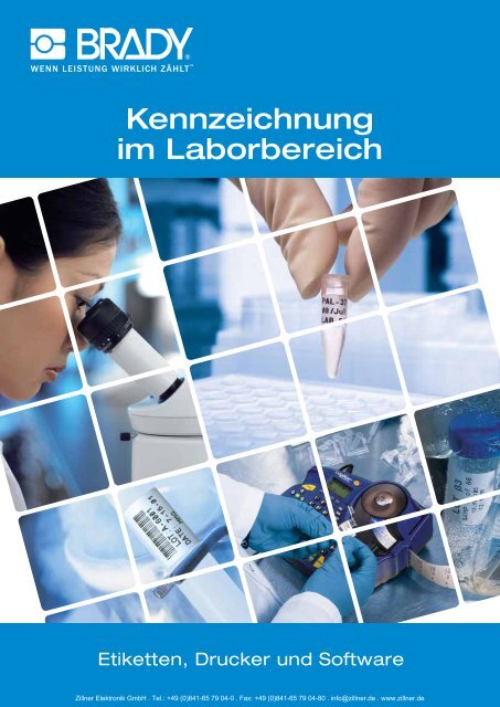 BRADY Kennzeichnung im Laborbereich - Zillner Elektronik GmbH