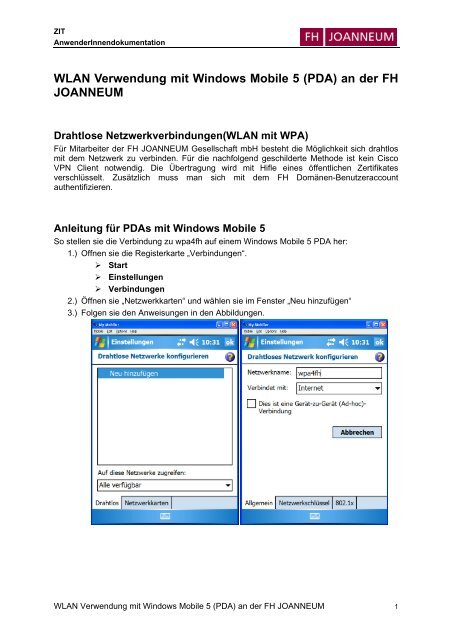 WLAN Verwendung mit Windows Mobile 5 (PDA ... - Android-Hilfe.de