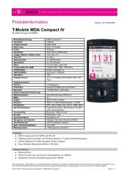 T-Mobile MDA Compact IV - Koch Kommunikation GmbH