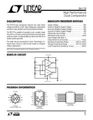 RH119 - High Performance Dual Comparator - Linear Technology