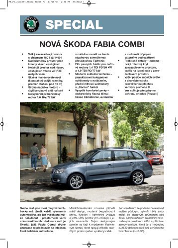 nová škoda fabia combi