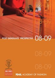 POST GRADUATE PROSPECTUS PEARL ACADEMY OF FASHION