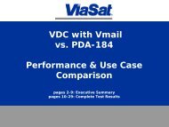 VDC with Vmail vs. PDA-184 Performance & Use Case ... - ViaSat