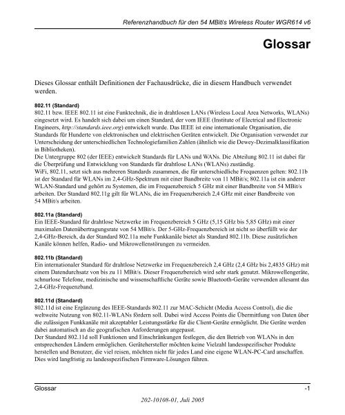 Glossar - Netgear
