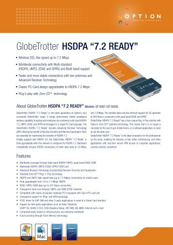 Globetrotter Fusion  Hsdpa Drivers