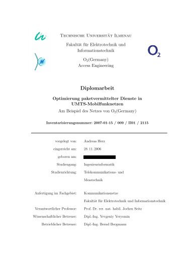 Diplomarbeit - TU Ilmenau