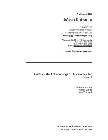 4 Funktionale Anforderungen - Software Engineering