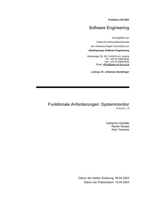 4 Funktionale Anforderungen - Software Engineering