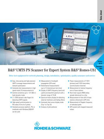 R&S UMTS PN Scanner for Expert System R&S Romes-US1 - Isotest