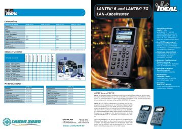 LANTEK® 6 und LANTEK® 7G LAN-Kabeltester - Laser 2000 GmbH