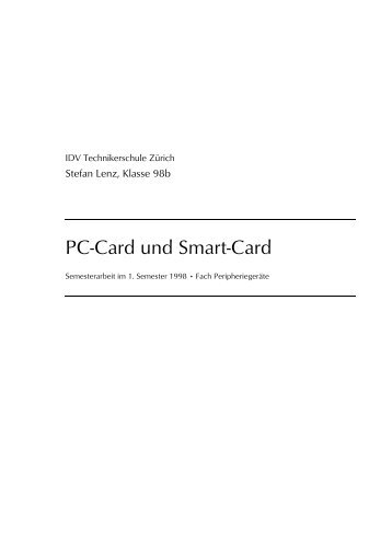 Semesterarbeit Smartcard - stefan-lenz.ch