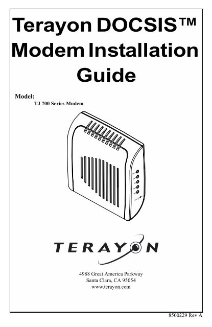 TJ 700 Series Modem - Wave Broadband