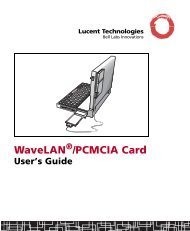 WaveLAN/PCMCIA User's guide - web server