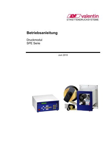 Betriebsanleitung - Garburg Etiketten – Drucksysteme GmbH