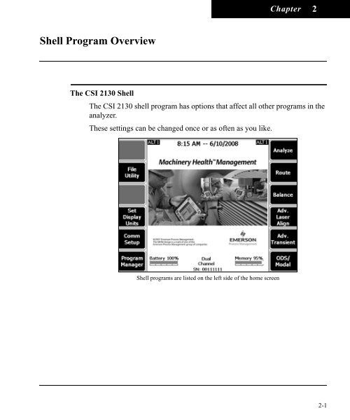 CSI 2130 Reference Manual - Emerson Process Management