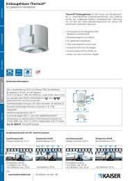 Einbaugehäuse ThermoX® - KAISER