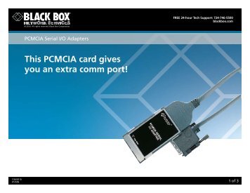 Product Data Sheets (pdf)...PCMCIA Serial I/O - Black Box