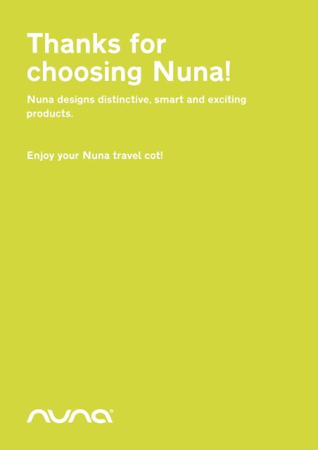 instruction manual - nuna.eu