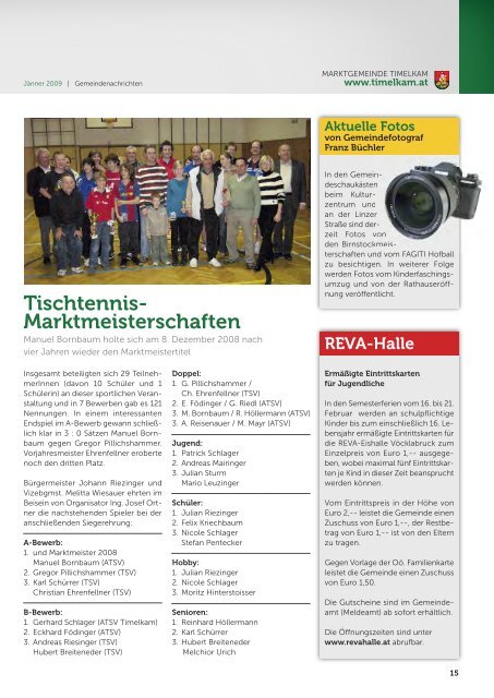 Vom alten Gemeindeamt zum neuen „Rathaus“ - Marktgemeinde ...