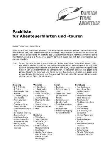 Packliste für Homepage_FahrtenTouren - FFA