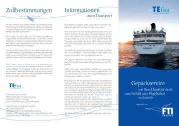 Gepäckservice - FTI Cruises