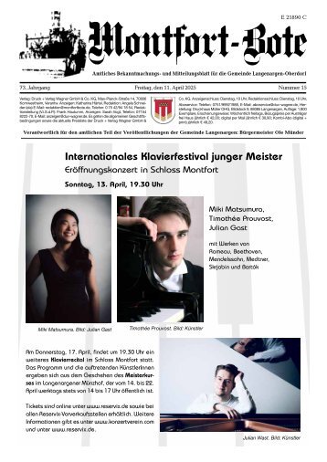 11.04.2025 Montfort-Bote