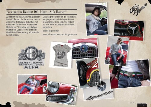 Collezione 100 anni Alfa Romeo