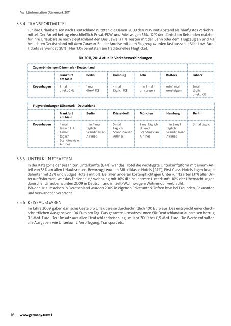 IncomIng DÄnEmARK 2011 - Germany – travel