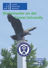 Erfahrungsbericht an der Yonsei University WS 2010/11