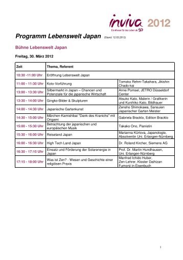 Programm Lebenswelt Japan - inviva